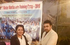 56 Karatekas receive awards & belts after training