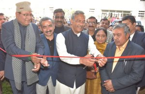 CM lays foundation stone of Pt DD Upadhyaya Govt Coronation Hospital