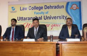 Mukul Rawat felicitated at Law College Dehradun