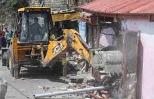 Demolition of encroachments continues in Mussoorie