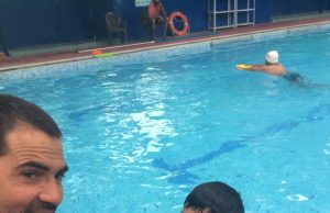 Differently-abled protest exclusion by swimming pool management