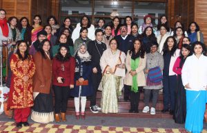 Gov interacts with women faculty members of UPES