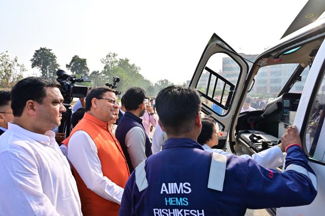 CM AIIMS Rishikes Heli Sewa 1