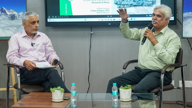 Discussion on Bhumesh Bharti’s book, ‘Aerial Vistas of Uttarakhand’, held at Doon Library