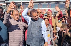 Minister Joshi joins BJP’s victory celebrations in Mussoorie