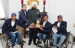 Gov praises performance of Divyang Cricket Players