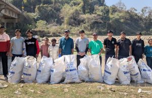 YUWA Change-Makers lead River Clean-up near FRI, remove 15 sacks of waste