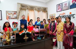 CM Dhami celebrates folk festival Phool Dei with children at official residence