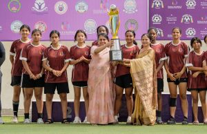 Aishika Paul of École Globale Girls’ School bags best player trophy of Doon Cup football tourney