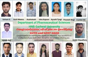 6 B Pharm students of HNB Garhwal University excel in GPAT & GATE 2026