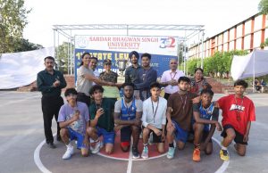 Sardar Bhagwan Singh University hosts its 1st State Basketball Tournament; GEU wins title