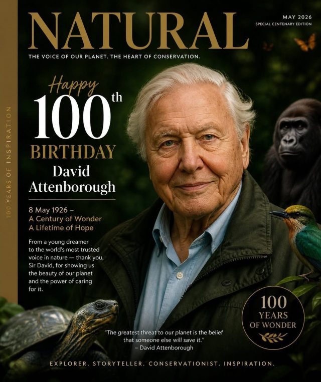 1.Sir David Attenborough hits a century