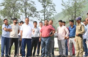 Minister Joshi visits disaster-affected Sarkhet, inspects protective works