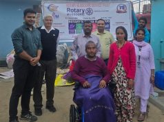 Rotary Club Mussoorie gifts motorised wheelchair to spinal injury patient