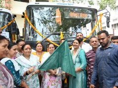 Speaker Ritu Khanduri Bhushan flags off new bus services from Kotdwar