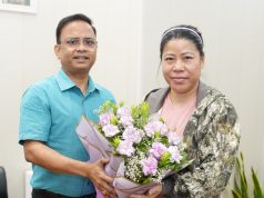 Mary Kom discusses promotion of sports with Principal Secretary Sudhanshu