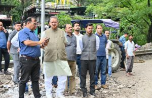 Minister Joshi oversees work at ‘Paani Wala Bend’