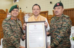 130 Inf Bn (TA) Eco Kumaon receives CM’s Appreciation Award