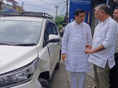 Narrow escape for MP Anil Baluni as boulder hits car on way to Pipalkoti