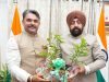 SBS Varsity Chairman SP Singh discusses university statutes with Governor, gifts him Timru plants