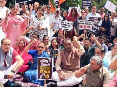 BJP SC Morcha stages state‑wide protest on social harmony, questions Cong record
