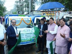 CM flags off 15 vehicles for waste management provided under CSR