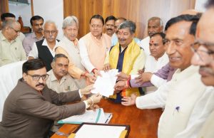 BJP RS candidate Dinesh Arya files nomination in CM Dhami’s presence